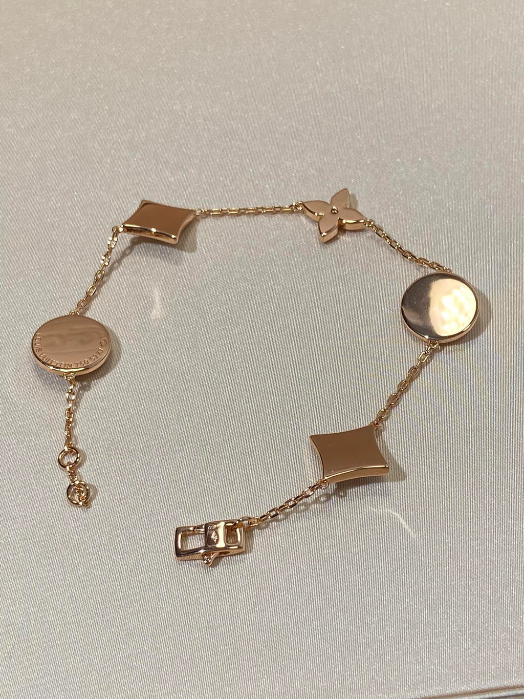 [Marin]STAR AND SUN 5 MOTIF MOP PINK GOLD BRACELET