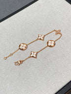 [Marin]STAR AND SUN 5 MOTIF MOP PINK GOLD BRACELET