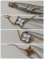 [Marin]STAR AND SUN 5 MOTIF MOP PINK GOLD BRACELET