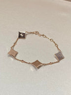 [Marin]STAR 4 MOTIF MOP DIAMOND PINK GOLD BRACELET