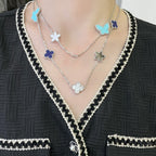[Marin]LUCKY CLOVER SILVER 11 MOTIF NECKLACE