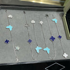 [Marin]LUCKY CLOVER SILVER 11 MOTIF NECKLACE