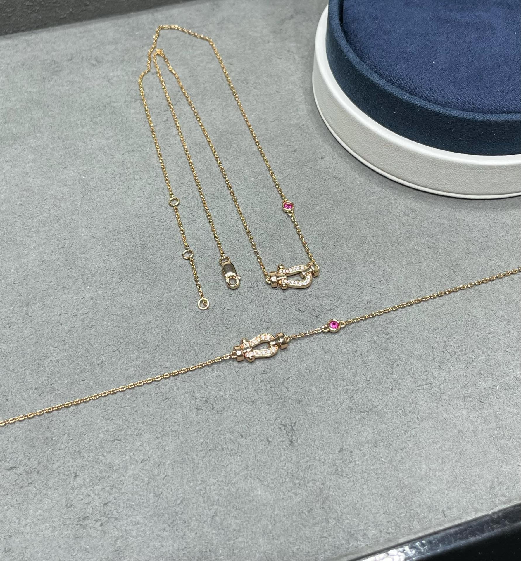 [Marin]FORCE 10 DIAMOND PINK GOLD NECKLACE