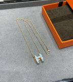 [Marin]POP H SKY BLUE NECKLACE