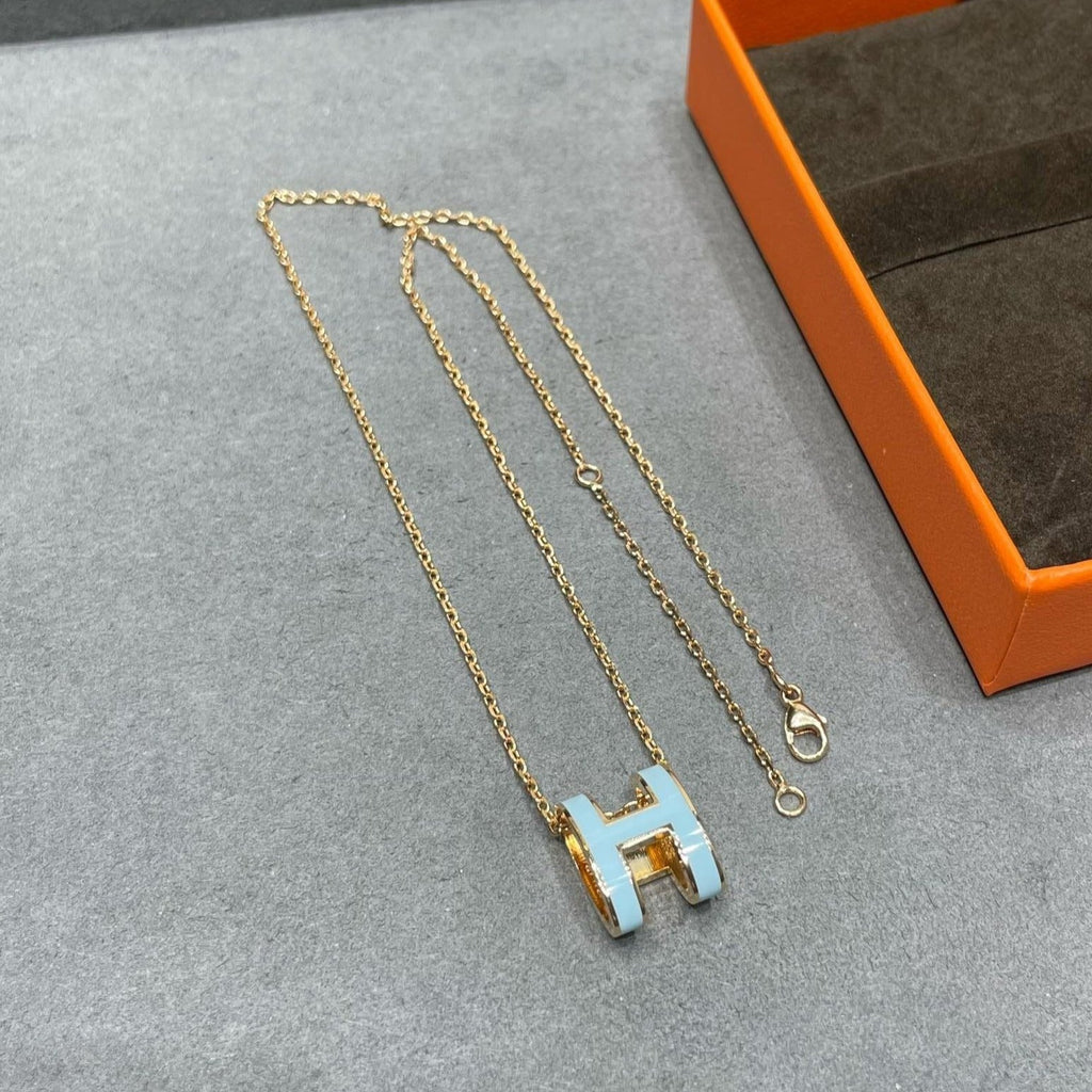 [Marin]POP H SKY BLUE NECKLACE