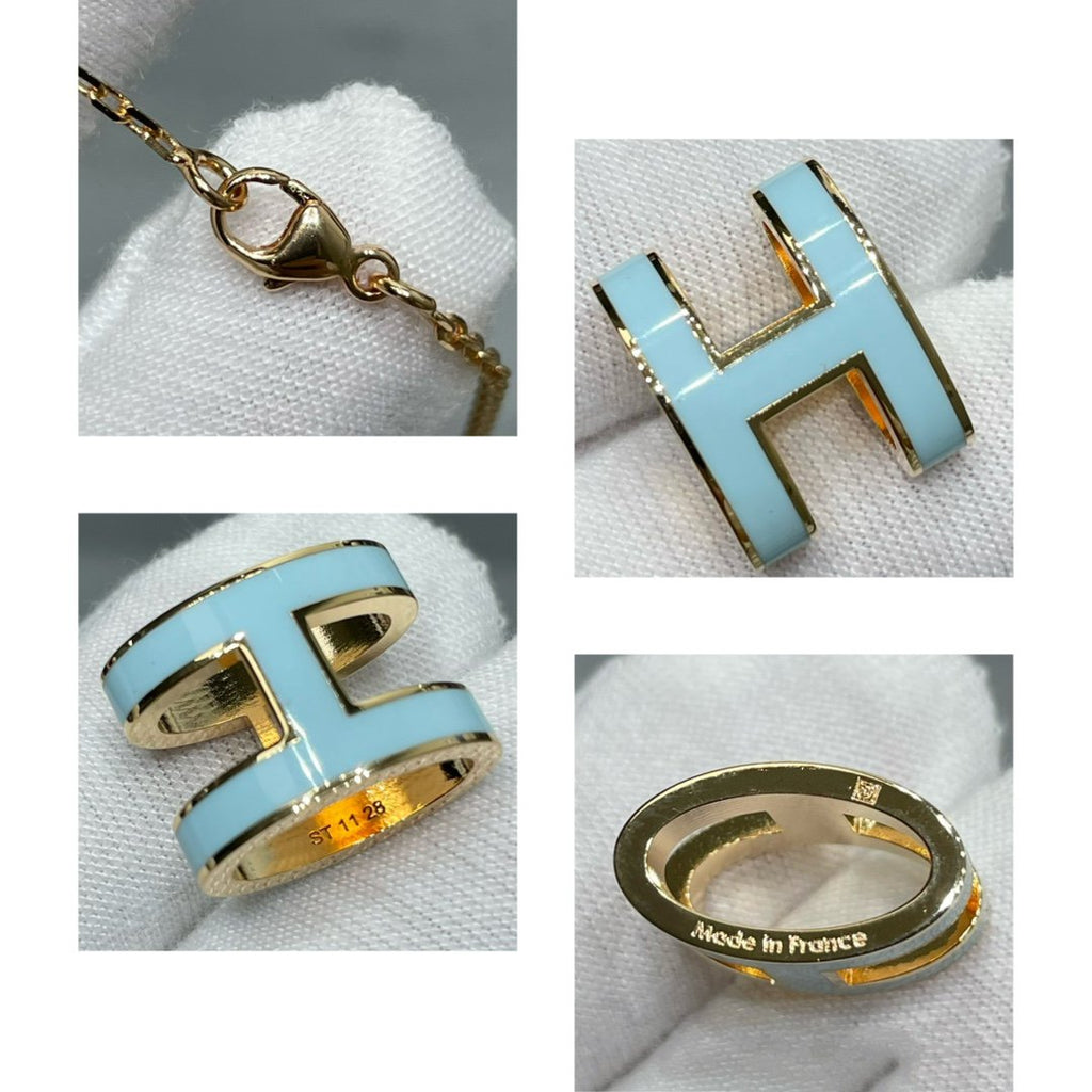 [Marin]POP H SKY BLUE NECKLACE