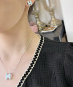 [Marin]POP H SKY BLUE STUD EARRINGS