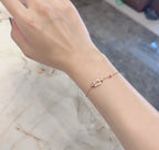 [Marin]FORCE 10 DIAMOND CHAIN LINK PINK GOLD BRACELET