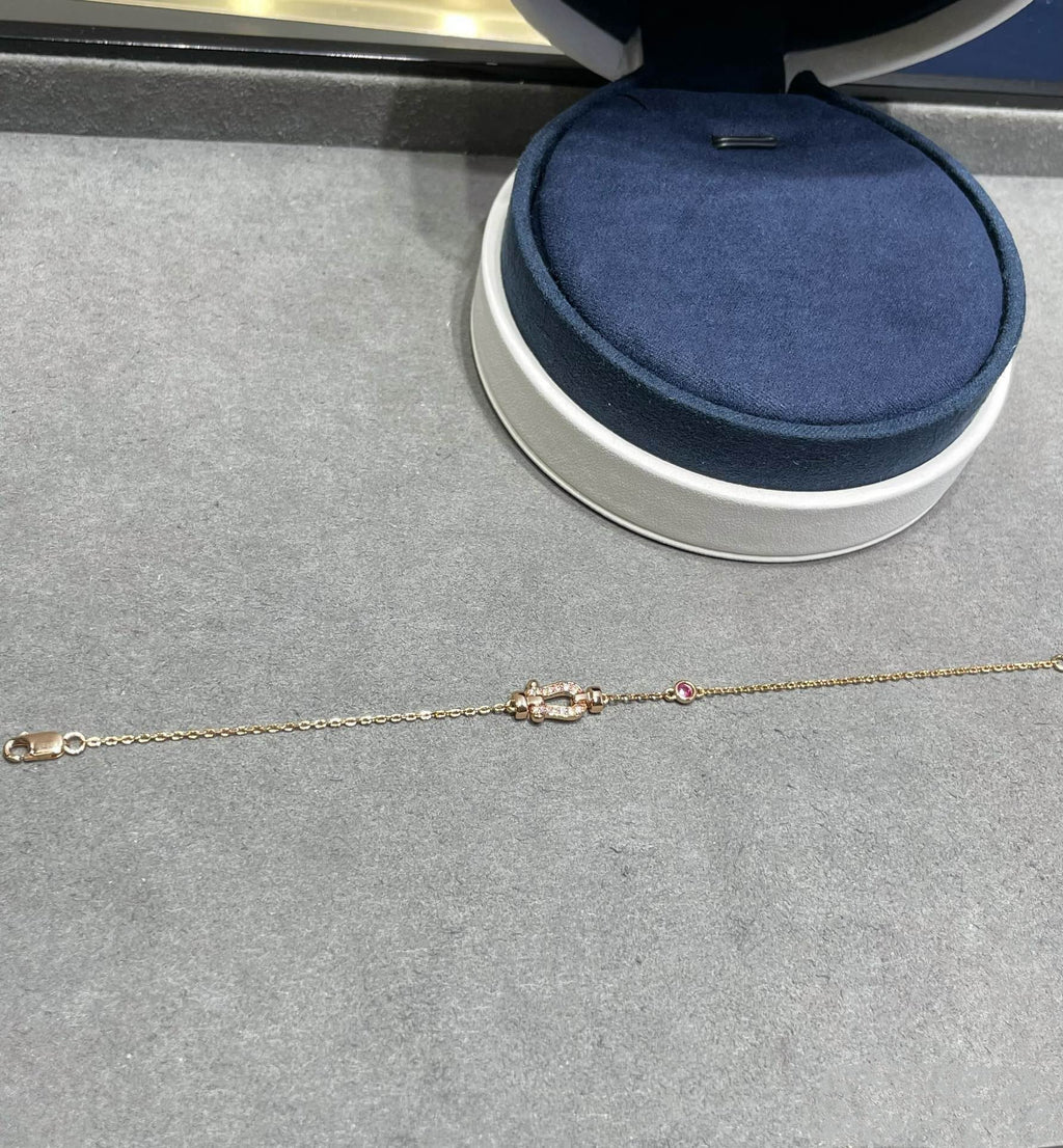 [Marin]FORCE 10 DIAMOND CHAIN LINK PINK GOLD BRACELET