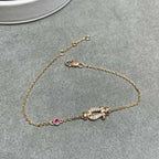 [Marin]FORCE 10 DIAMOND CHAIN LINK PINK GOLD BRACELET