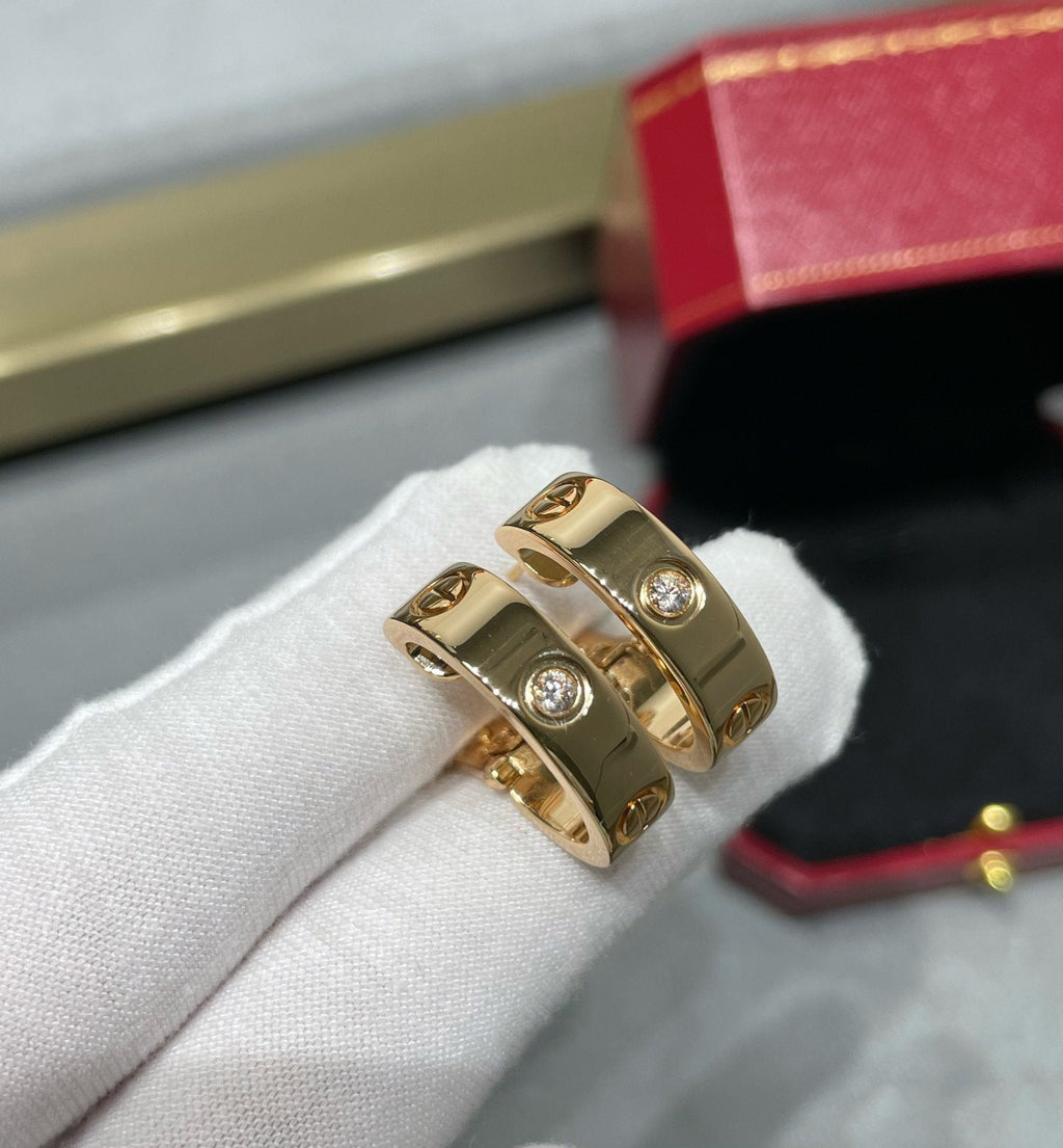 [Marin]LOVE 5.5MM 1 DIAMOND EARRINGS