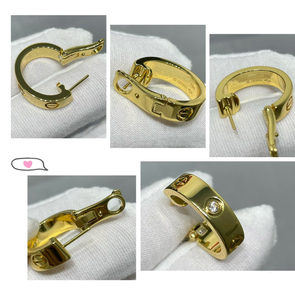 [Marin]LOVE 5.5MM 1 DIAMOND EARRINGS