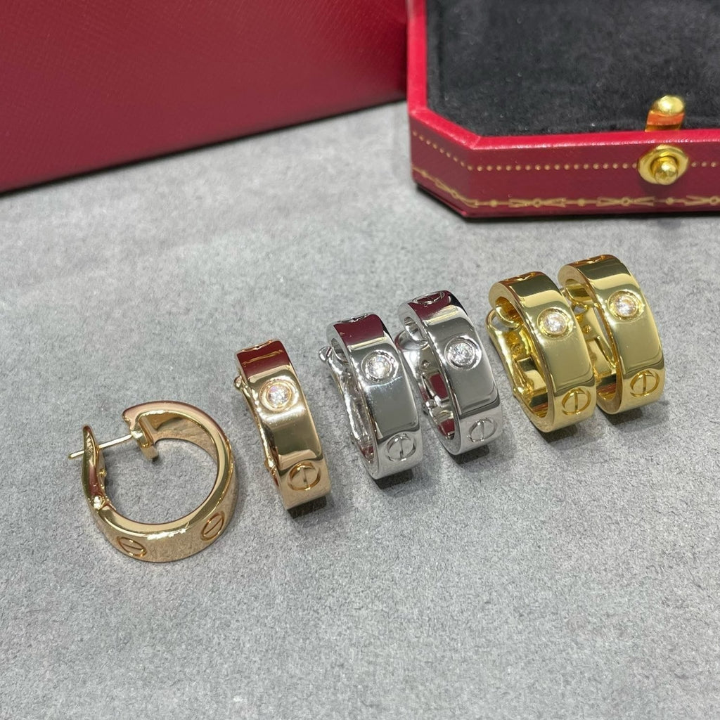 [Marin]LOVE 5.5MM 1 DIAMOND EARRINGS