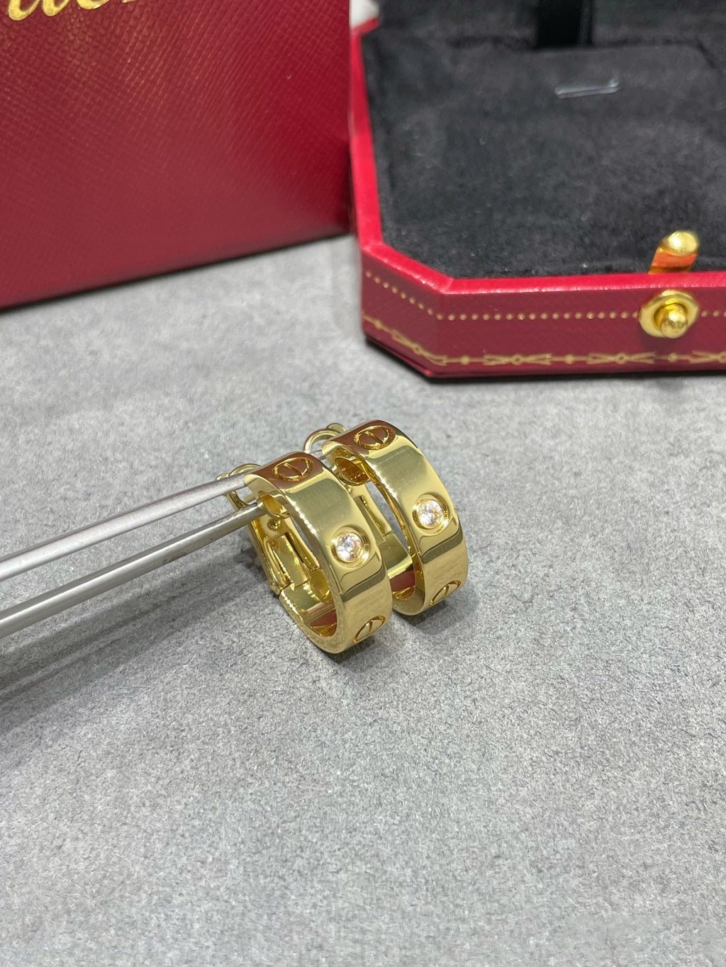 [Marin]LOVE 5.5MM 1 DIAMOND EARRINGS