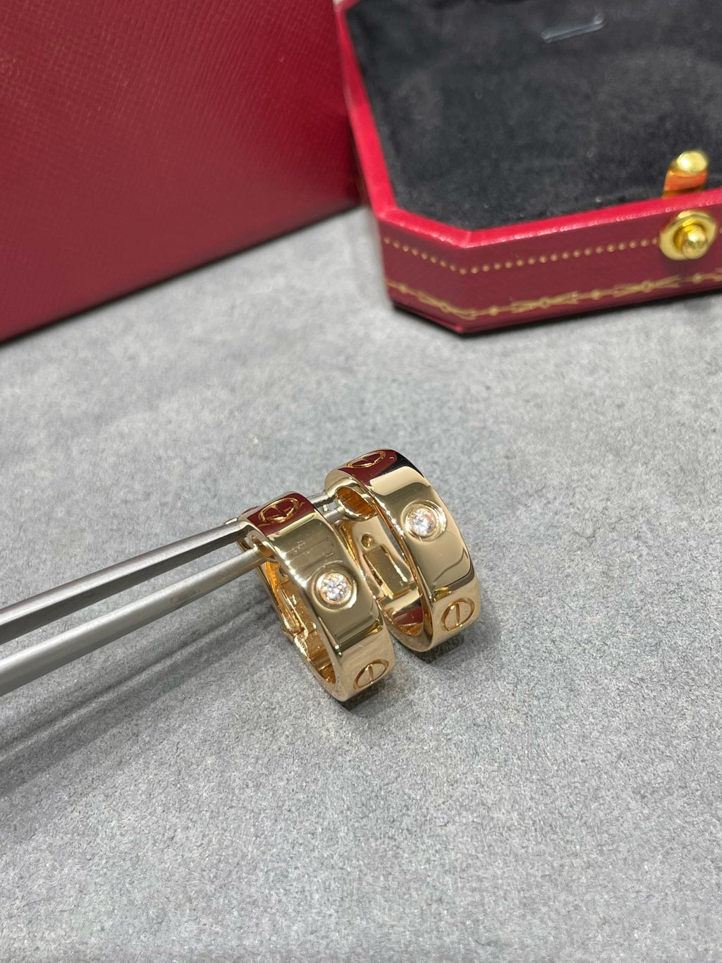 [Marin]LOVE 5.5MM 1 DIAMOND EARRINGS