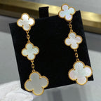 [Marin]CLOVER MOP 3 MOTIFS GOLD EARRINGS