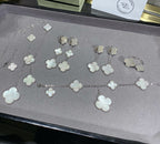 [Marin]CLOVER 5 MOTIF WHITE MOP SILVER BRACELET