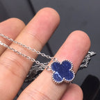 [Marin]CLOVER PIETERSITE SILVER LONG NECKLACE