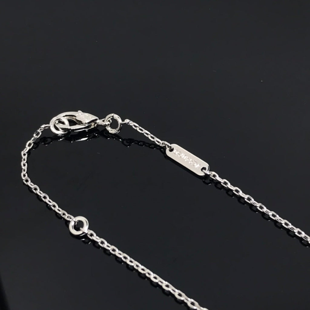 [Marin]CLOVER PIETERSITE SILVER LONG NECKLACE