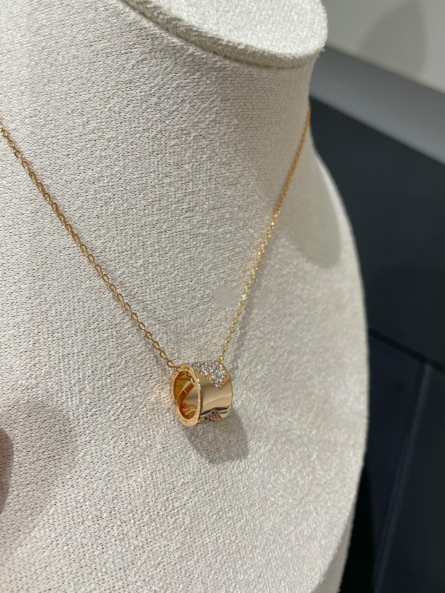 [Marin]LIENS EVIDENCE DIAMOND PAVED NECKLACE