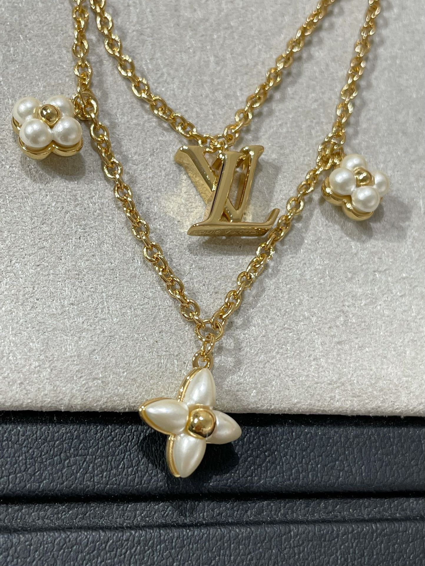 [Marin]FLOWERGRAM GOLD MOP DOUBLE ROW NECKLACE
