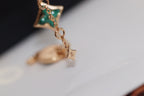 [Marin]STAR AND SUN 4 MOTIF PINK GOLD MALACHITE BRACELET