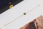 [Marin]STAR AND SUN 4 MOTIF PINK GOLD MALACHITE BRACELET