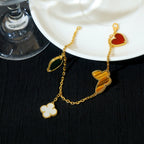 [Marin]LUCKY SPRING 5 MOTIF GOLD BRACELET