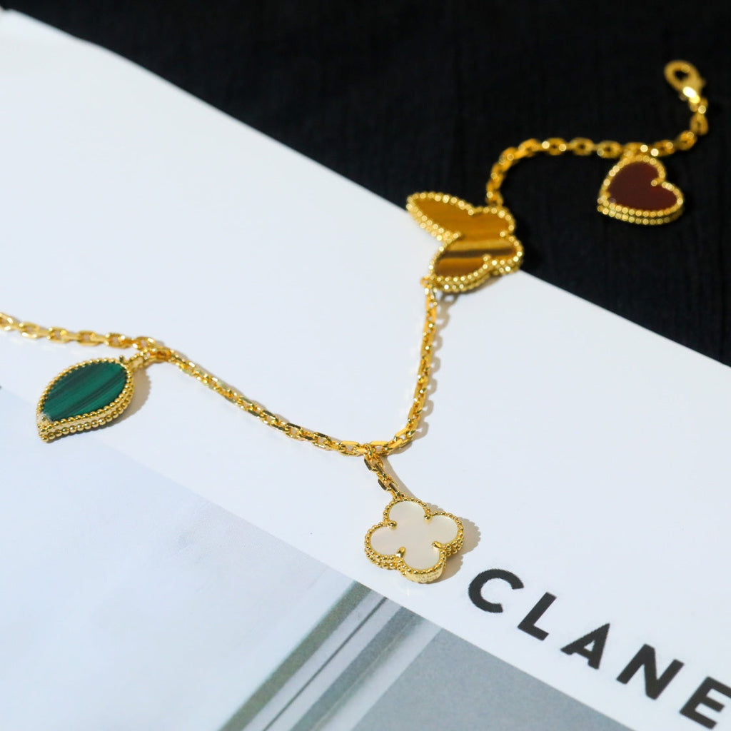 [Marin]LUCKY SPRING 5 MOTIF GOLD BRACELET