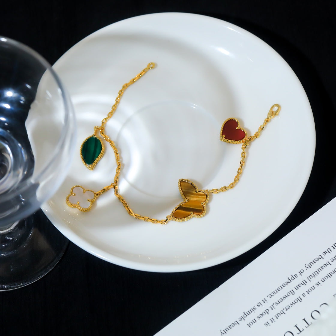 [Marin]LUCKY SPRING 5 MOTIF GOLD BRACELET