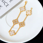 [⭐Shinejoy]CLOVER WHITE PEARL MOP BRACELET 5 MOTIFS COLLECTION