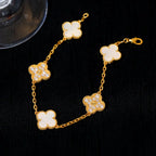 [⭐Shinejoy]CLOVER WHITE PEARL MOP BRACELET 5 MOTIFS COLLECTION