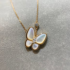 [Marin]BUTTERFLY MOP DIAMOND NECKLACE