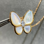 [Marin]BUTTERFLY MOP DIAMOND NECKLACE