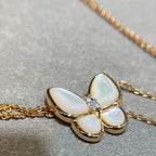 [Marin]BUTTERFLY MOP DIAMOND NECKLACE