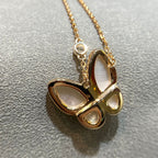 [Marin]BUTTERFLY MOP DIAMOND NECKLACE