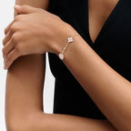[Marin]STAR AND SUN 4 MOTIF WHITE MOP PINK GOLD BRACELET