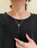 [Marin]COLLIER FINESSE EN ARGENT ET DIAMANTS