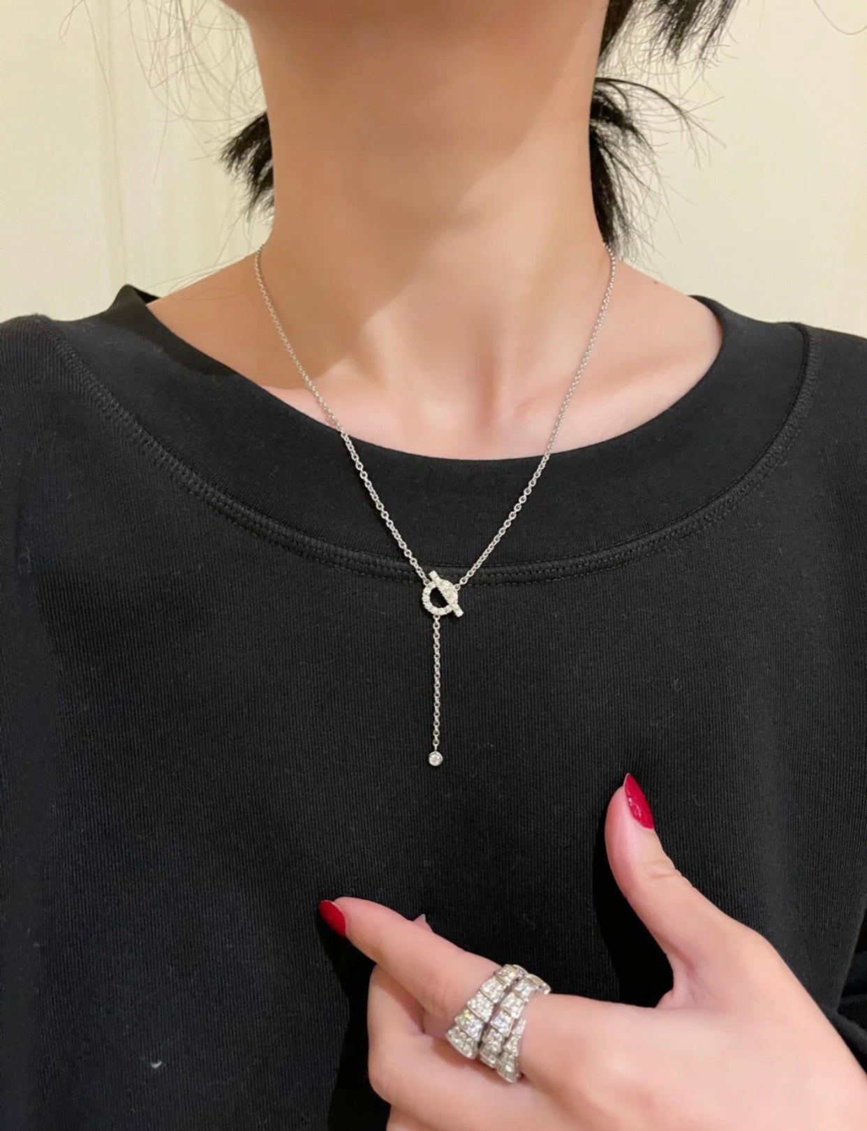 [Marin]FINESSE SILVER DIAMOND NECKLACE