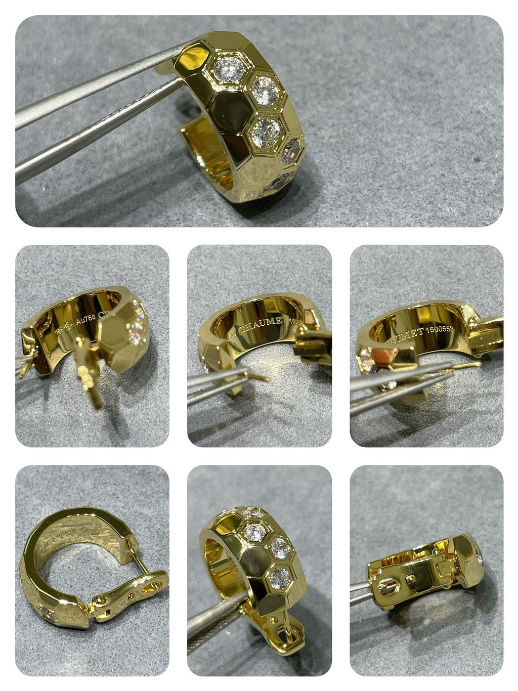 [Marin]BEE LOVE ダイヤモンドフープピアス