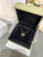 [Marin]CLOVER ROCK CRYSTAL ROSE GOLD NECKLACE