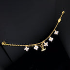 [Marin]LOGO 6 MOTIF STAR AND SUN GOLD BRACELET