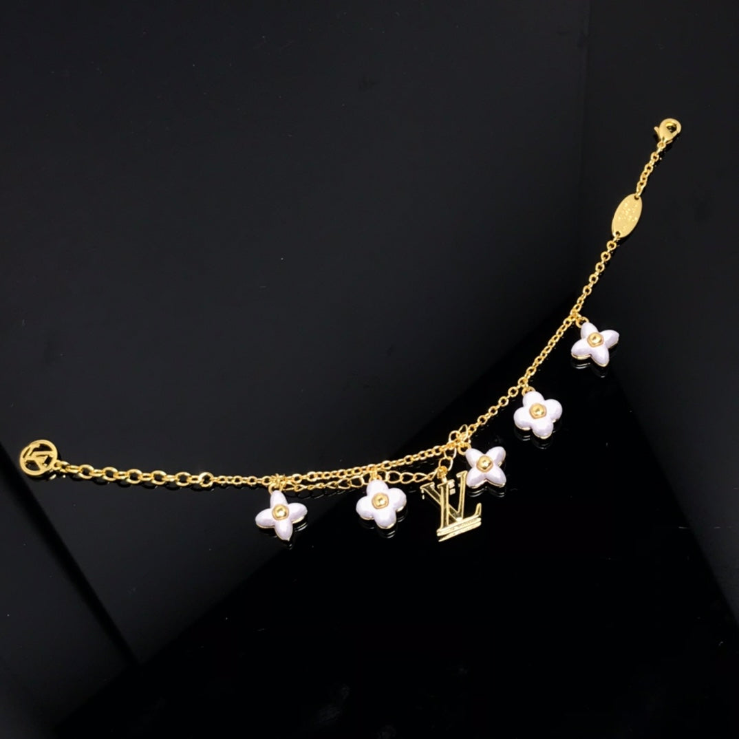 [Marin]LOGO 6 MOTIF STAR AND SUN GOLD BRACELET