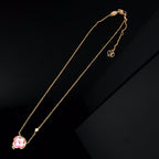[Marin]COLOR BLOSSOM PINK MOP SUN GOLD NECKLACE
