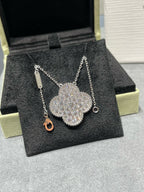 [Marin]CLOVER 25MM ラージペンダント ダイヤモンドパヴェ シルバーネックレス