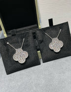 [Marin]CLOVER 25MM ラージペンダント ダイヤモンドパヴェ シルバーネックレス