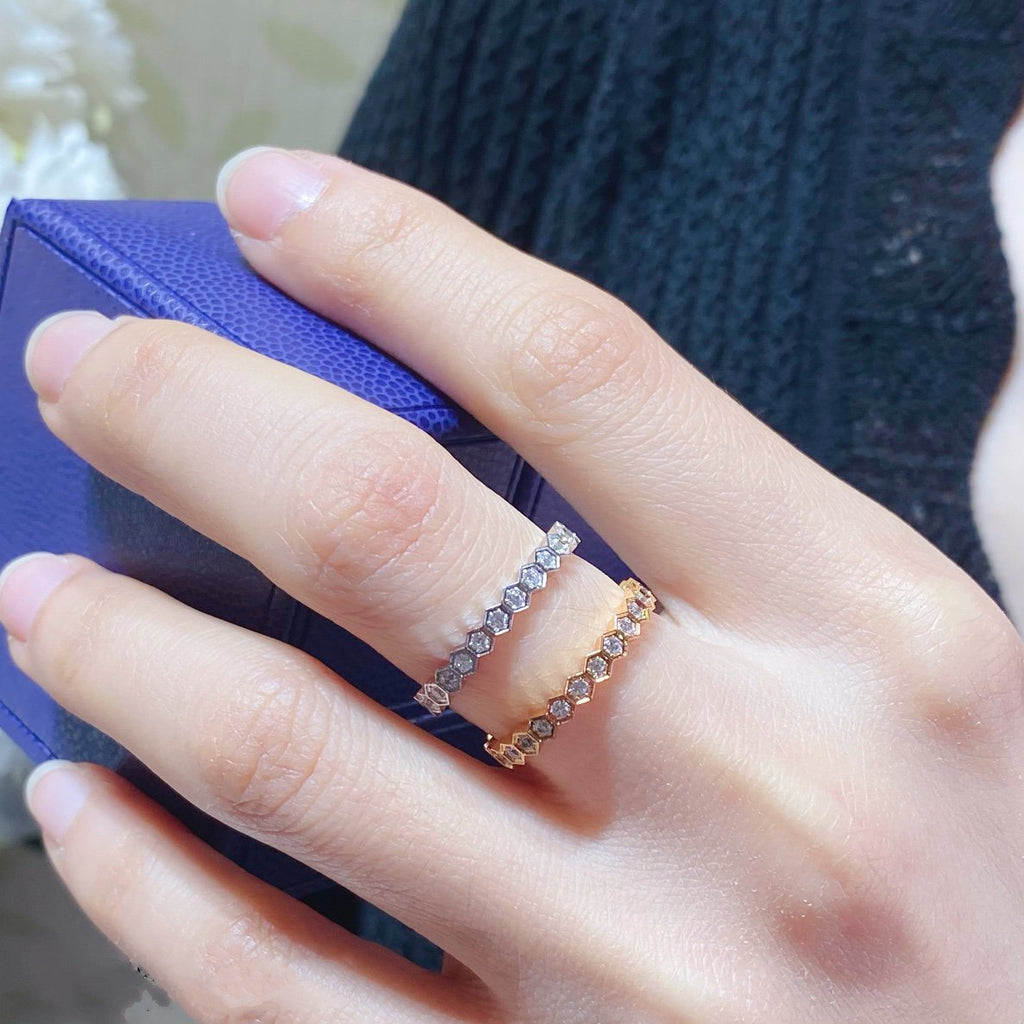 [Marin]BEE LOVE DIAMOND PAVED SMALL RING