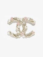 [Marin]26C Pink-White Enamel Ice Cream Cone Double C Brooch