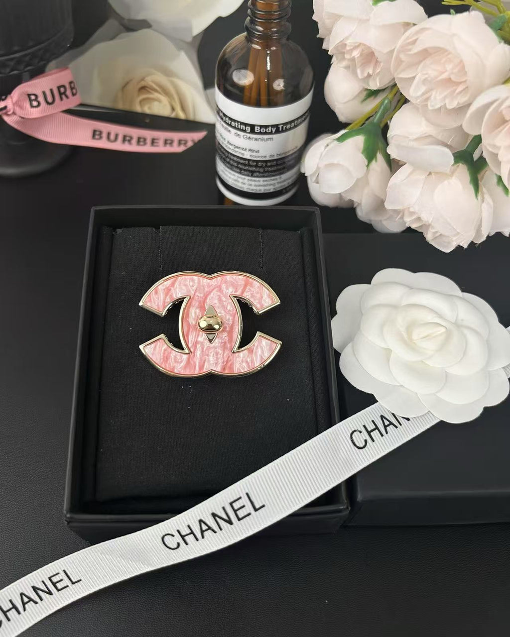 [Marin]Pink Resin Classic Brooch 5cm