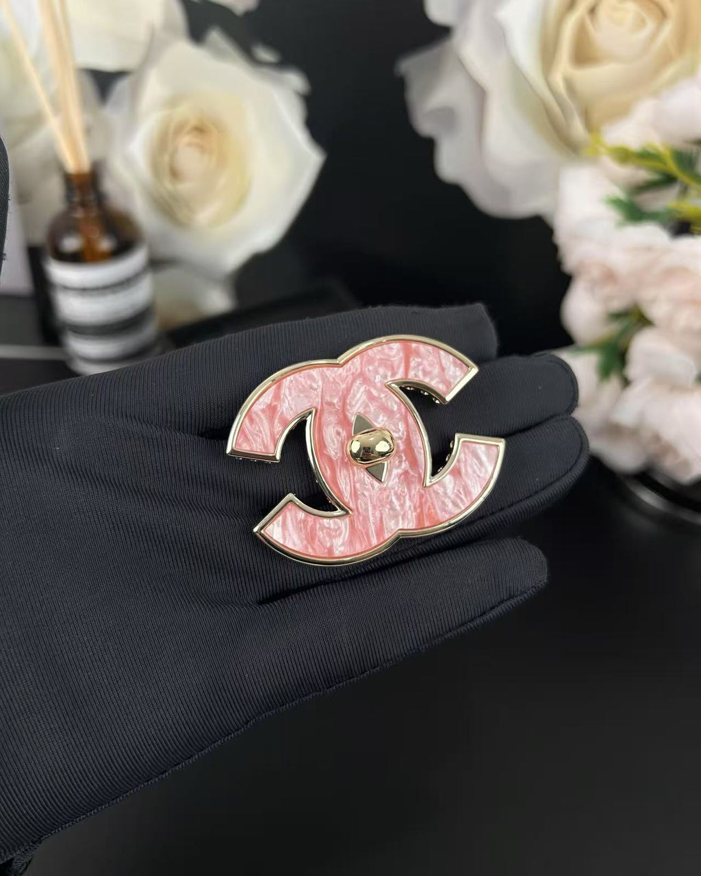 [Marin]Pink Resin Classic Brooch 5cm